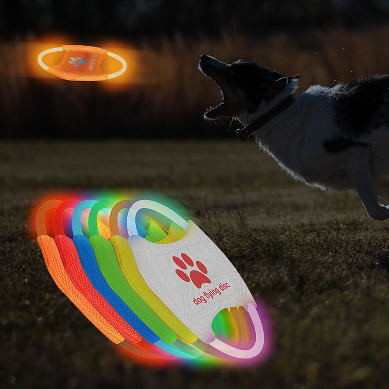 Light Up Playtime: Interactive LED Dog Flying Disc for Fun and Fitness