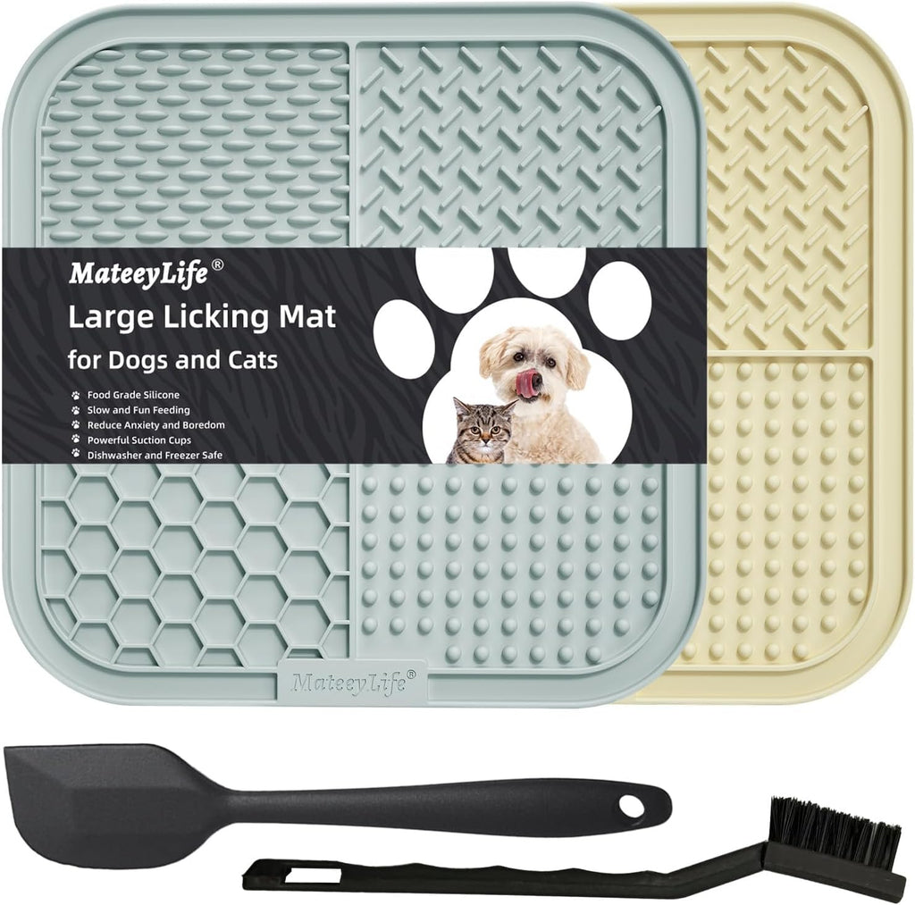 Ultimate 2-Pack Lick Mats for Dogs and Cats - Anxiety Relief and Boredom Buster for Happy Pets!