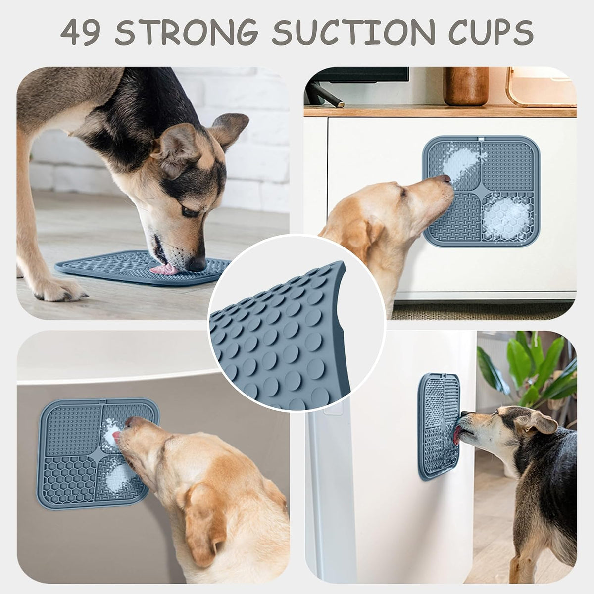 Ultimate 2 Pack Lick Mats for Dogs and Cats - 8.5x8.5 Inches with Suction Cups for Anxiety Relief and Slow Feeding!