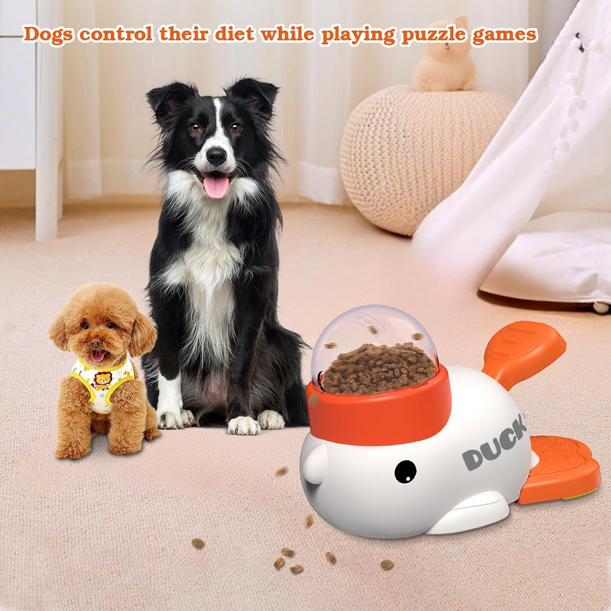 Engaging Duck-Shaped Interactive Treat Dispenser Toy for Dogs - Fun Slow Feeder to Keep Your Pet Active and Healthy