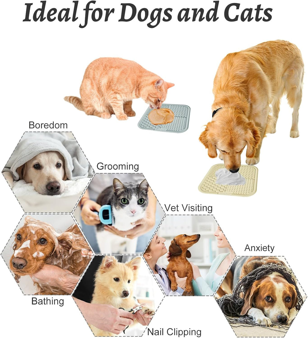 Ultimate 2-Pack Lick Mats for Dogs and Cats - Anxiety Relief and Boredom Buster for Happy Pets!