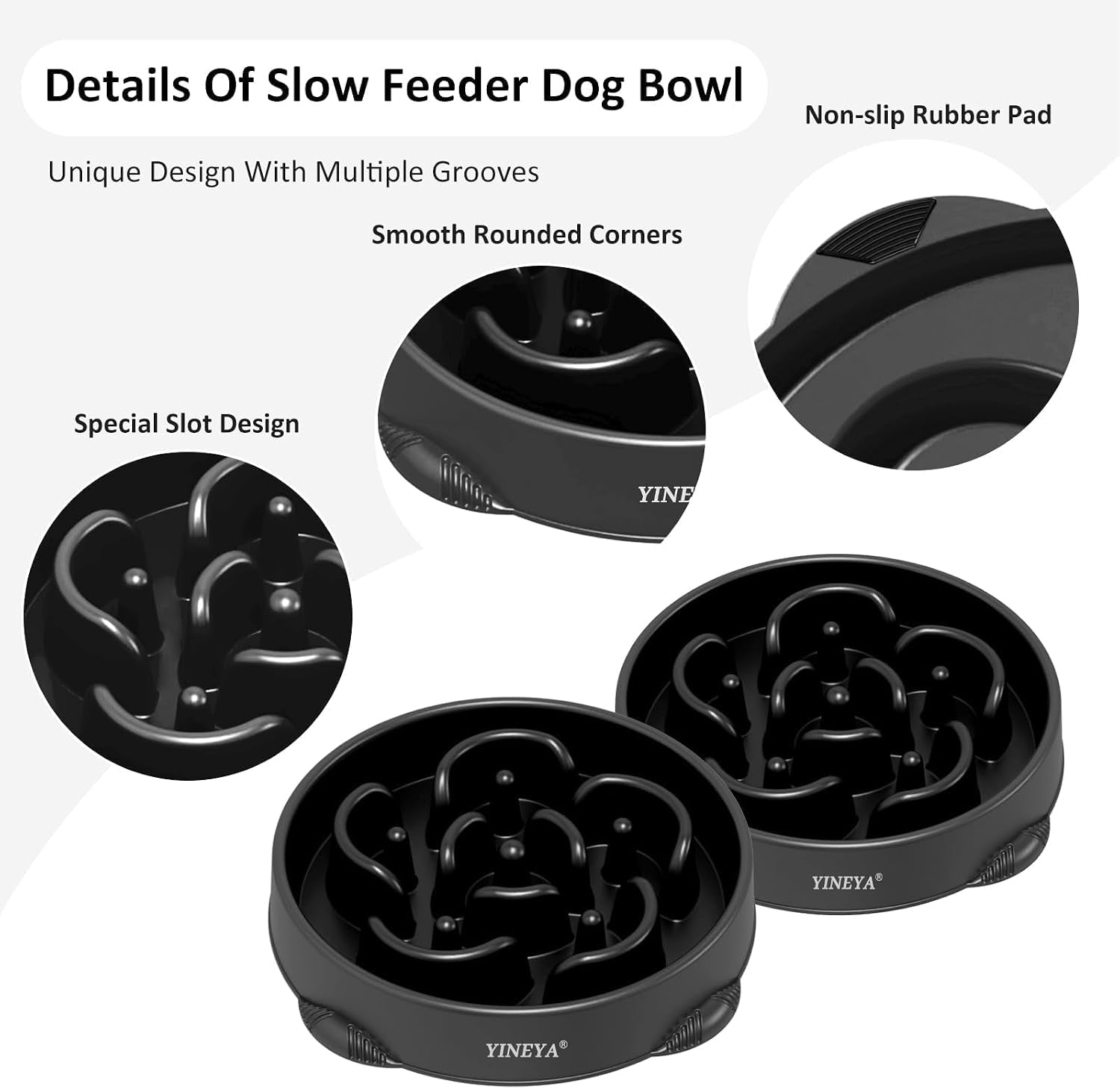Innovative Slow Feeder Dog Bowl for Large Breeds - Promote Healthy Eating with Anti-Choking Design, Fun Maze Puzzle Feeder, and Easy Clean Features!