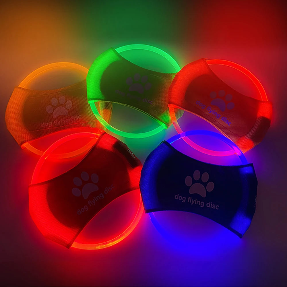 Light Up Playtime: Interactive LED Dog Flying Disc for Fun and Fitness