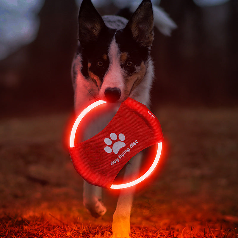 Light Up Playtime: Interactive LED Dog Flying Disc for Fun and Fitness