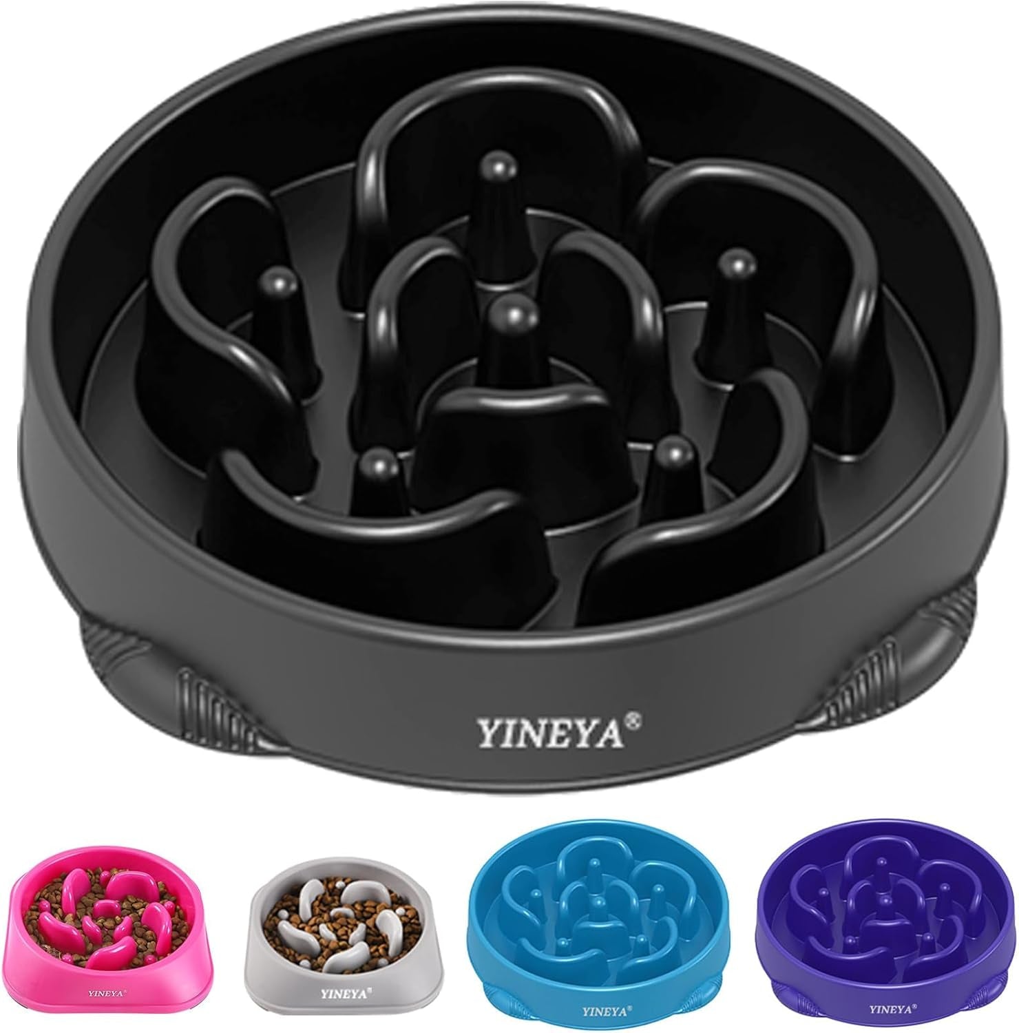 Innovative Slow Feeder Dog Bowl for Large Breeds - Promote Healthy Eating with Anti-Choking Design, Fun Maze Puzzle Feeder, and Easy Clean Features!